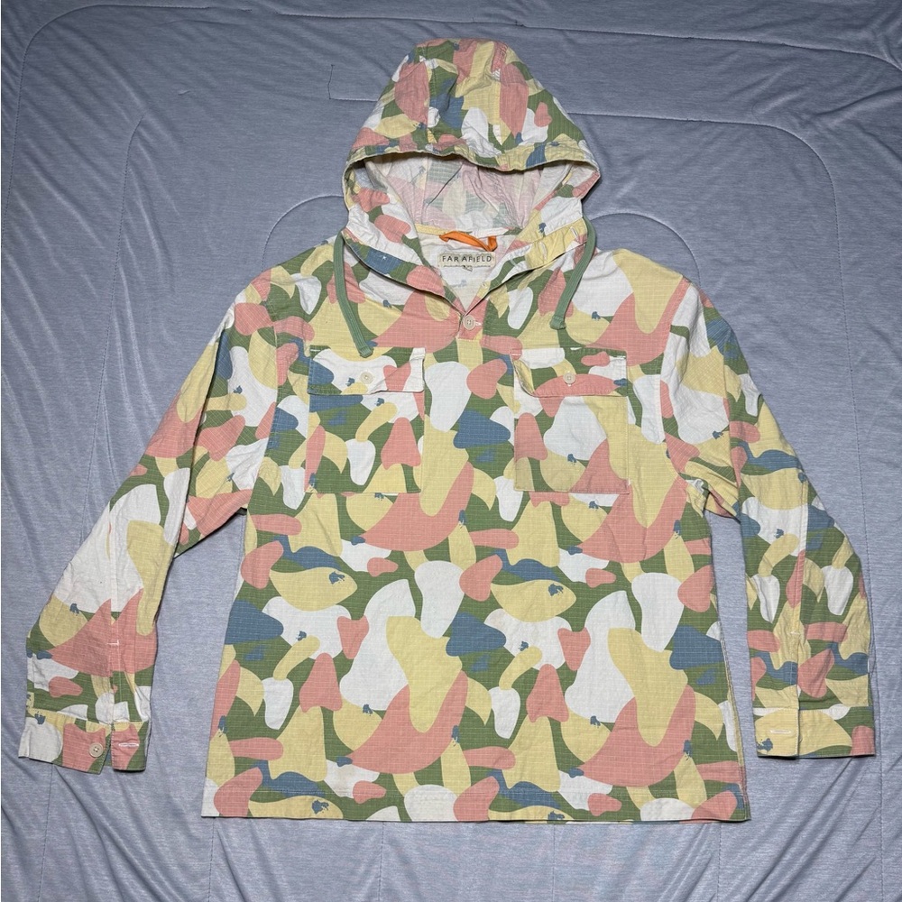 Far Afield Portree Smock Jacket Pastel Camo Windbreaker Men’s Size Large